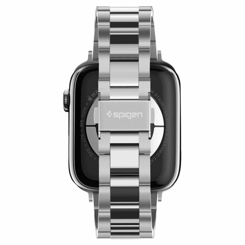Curea Apple Watch SE 40mm Spigen Modern Fit, argintiu