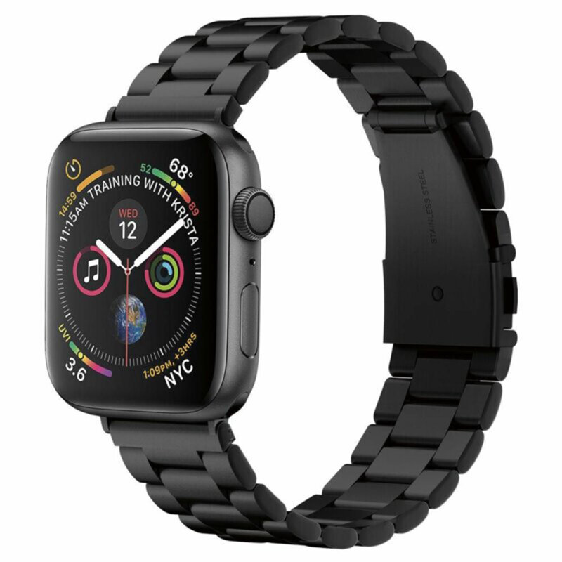 Curea Apple Watch SE 2 (2022) 44mm Spigen Modern Fit, negru