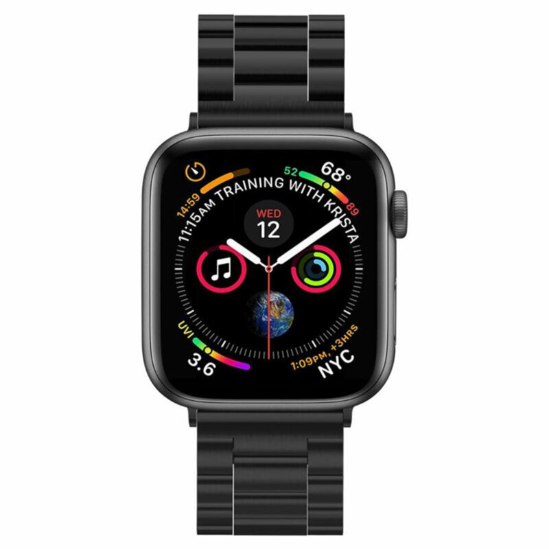 Curea Apple Watch SE 2 (2022) 44mm Spigen Modern Fit, negru