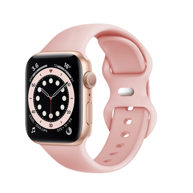Curea Apple Watch SE 2 (2022) 44mm Techsuit, roz deschis, W031