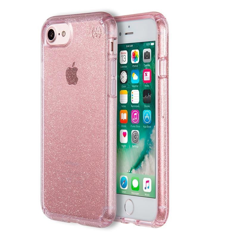 Husa Apple iPhone 7 Speck Presidio Clear Glitter - Pink