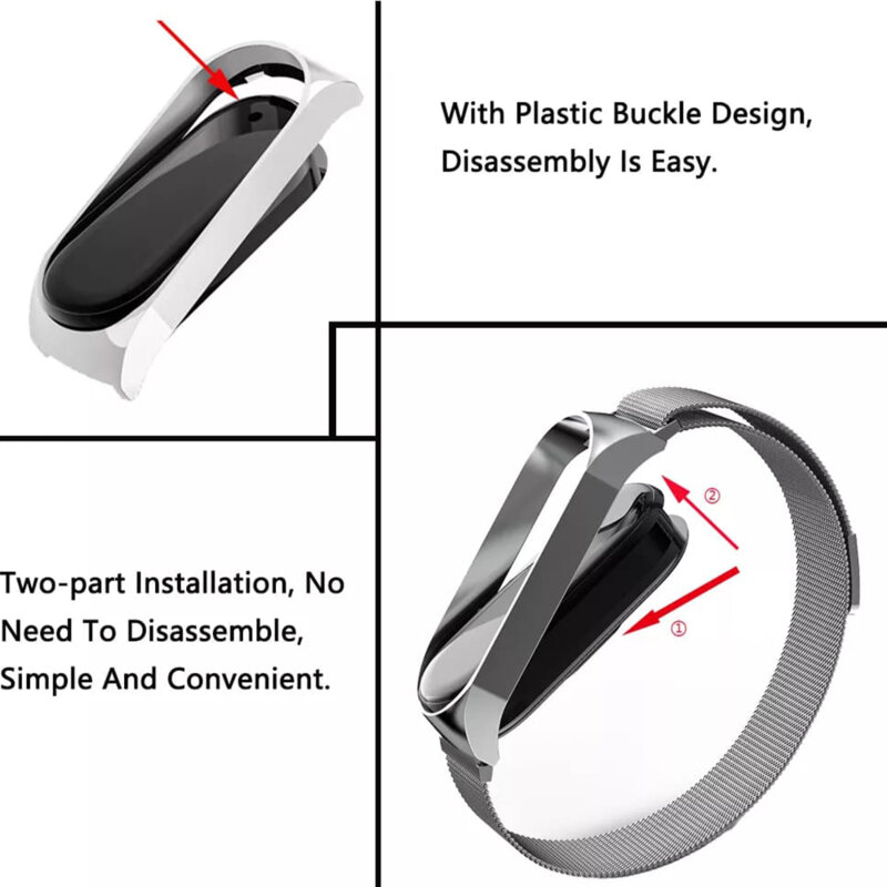 [Pachet husa + curea] Xiaomi Mi Band 6 Techsuit, negru, W019