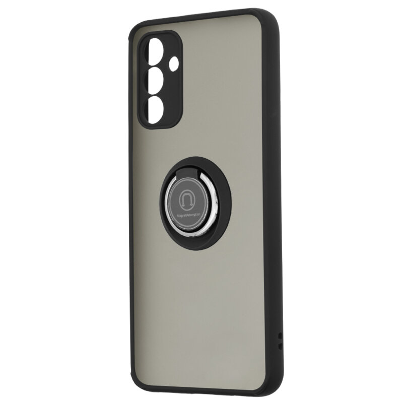 Husa Samsung Galaxy A04s Techsuit Glinth cu inel suport stand magnetic, negru