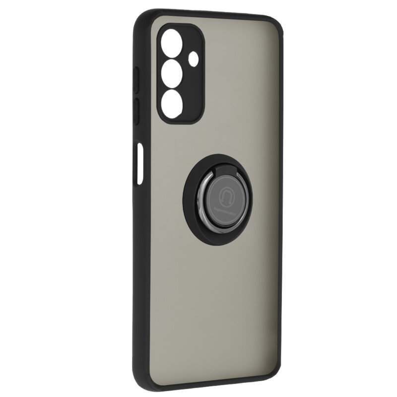 Husa Samsung Galaxy A04s Techsuit Glinth cu inel suport stand magnetic, negru
