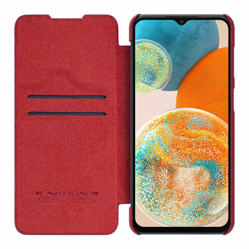 Husa Samsung Galaxy A23 5G Nillkin QIN Leather, rosu