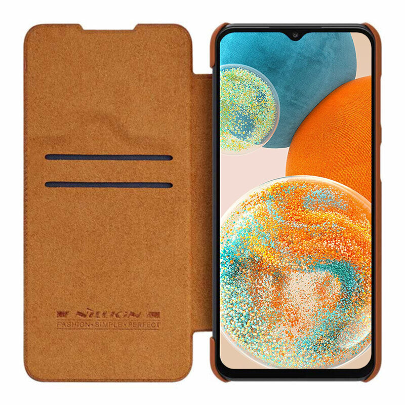Husa Samsung Galaxy A23 5G Nillkin QIN Leather, maro