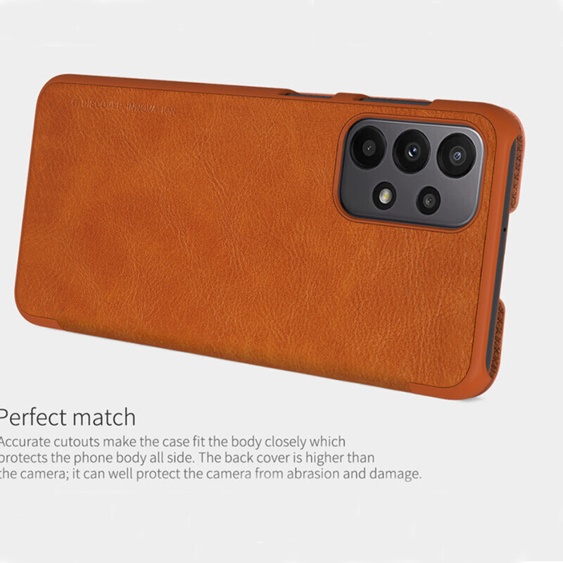 Husa Samsung Galaxy A23 5G Nillkin QIN Leather, maro