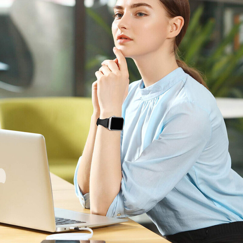 Curea Apple Watch Ultra pentru dama Techsuit, negru, W033