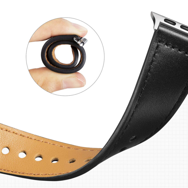 Curea Apple Watch 3 42mm pentru barbati Techsuit, negru, W033