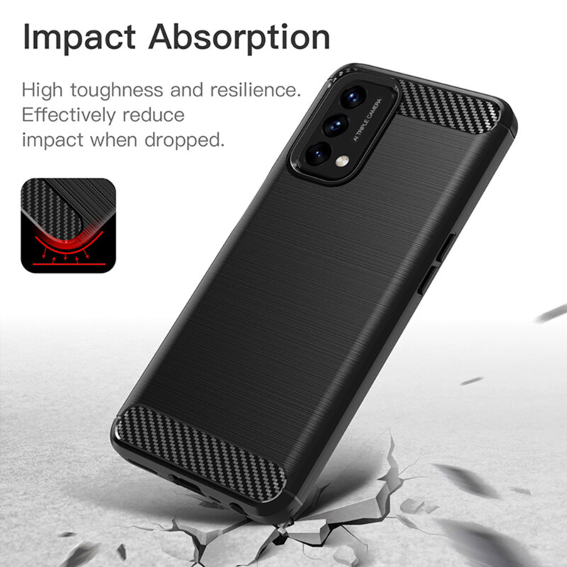 Husa OnePlus Nord N200 5G Techsuit Carbon Silicone- Negru