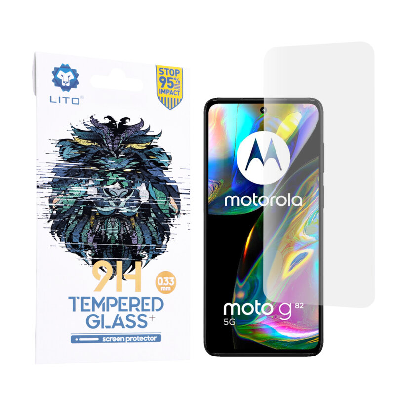 Folie sticla Motorola Moto G82 5G Lito 9H Tempered Glass, clear