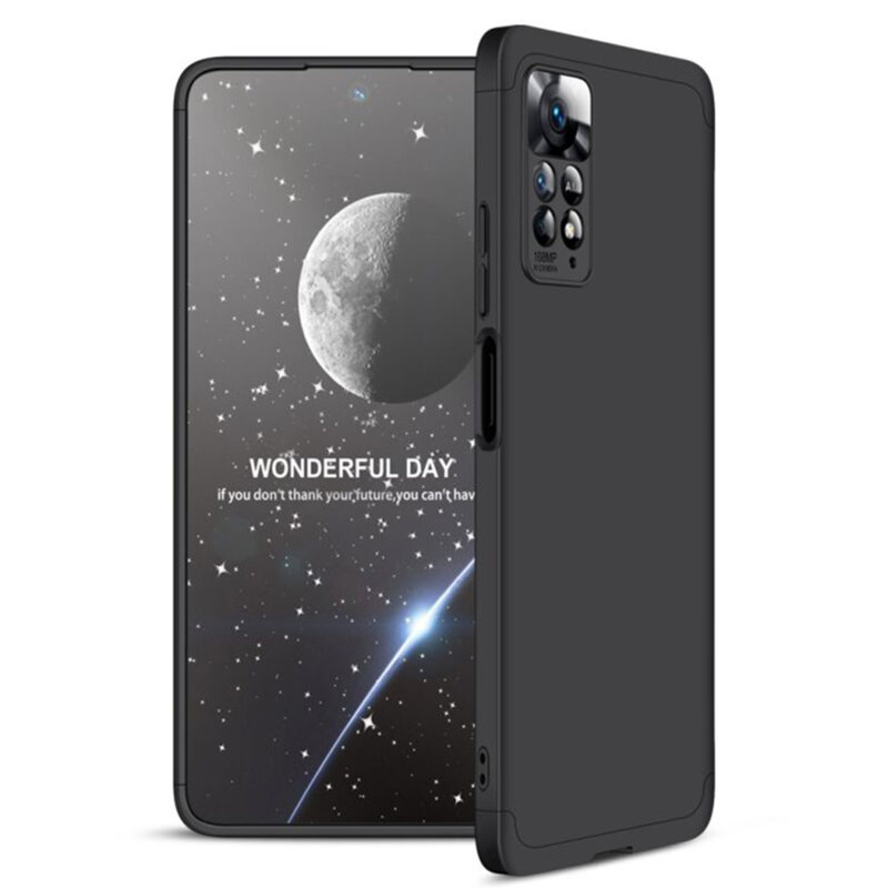 [Pachet 360°] Husa + folie Xiaomi Redmi Note 11 Pro 5G GKK Original, negru