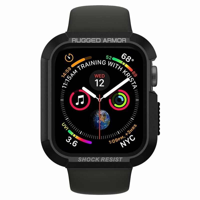 Husa Apple Watch 5 44mm Spigen Rugged Armor - Black