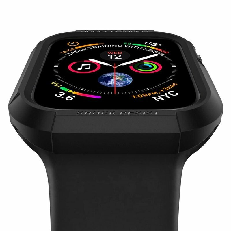 Husa Apple Watch 5 44mm Spigen Rugged Armor - Black
