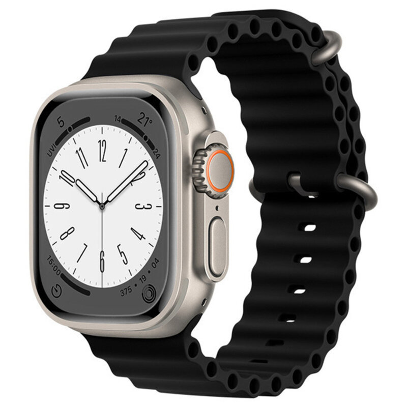 Curea Apple Watch 4 44mm Techsuit, negru, W038