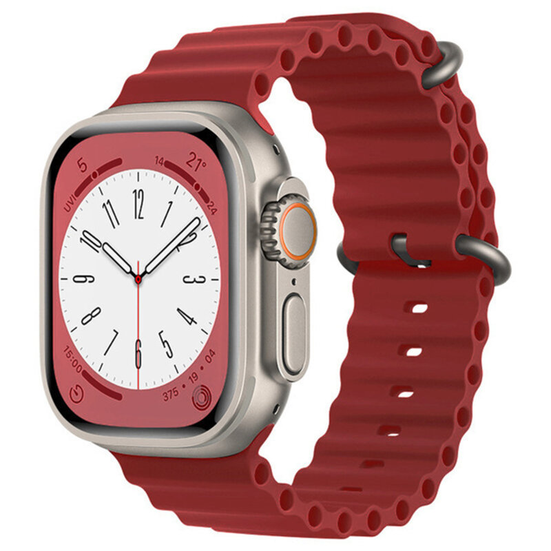 Curea Apple Watch SE 2 (2022) 40mm Techsuit, bordo, W038