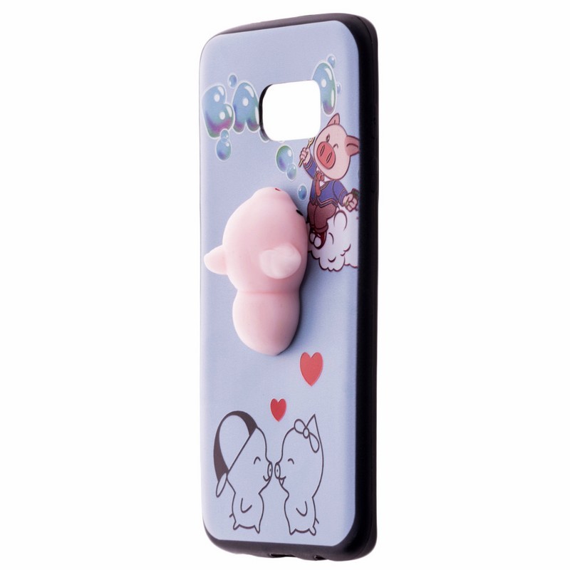 Husa Anti-Stres Samsung Galaxy S7 Edge G935 3D Bubble - Love Piggy