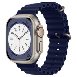 Curea Apple Watch 8 45mm Techsuit, albastru, W038