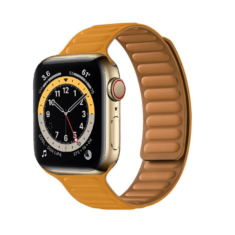 Curea Apple Watch SE 2 (2022) 44mm pentru dama Techsuit, portocaliu, W035