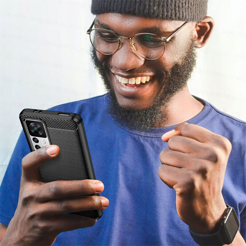 Husa Xiaomi 12T Pro Techsuit Carbon Silicone, negru