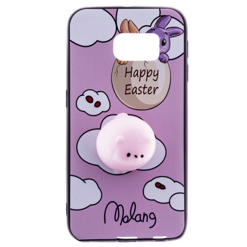 Husa Anti-Stres Samsung Galaxy S6 Edge G925 3D Bubble - Easter Bunny