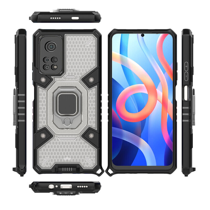 Husa antisoc Xiaomi Redmi Note 11S Techsuit Honeycomb, negru