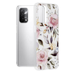 Husa Oppo A74 5G Techsuit Marble, Chloe White