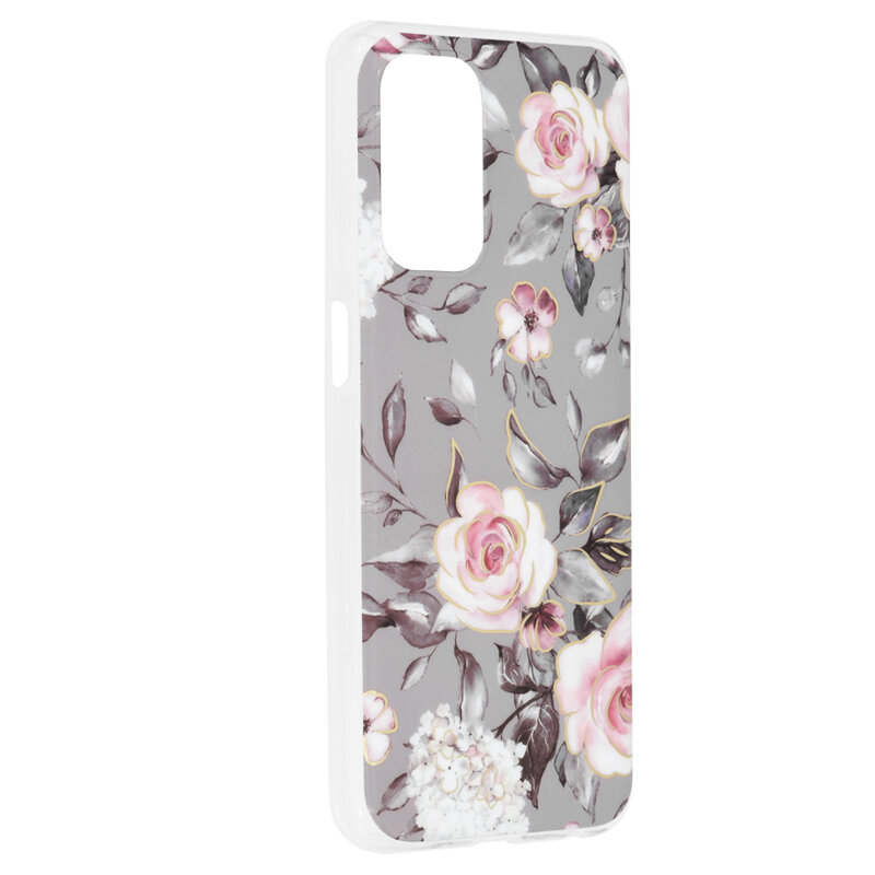 Husa Oppo A74 5G Techsuit Marble, Bloom of Ruth Gray