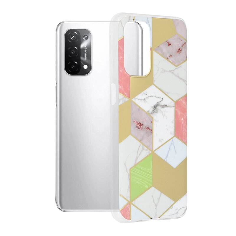 Husa Oppo A74 5G Techsuit Marble, mov
