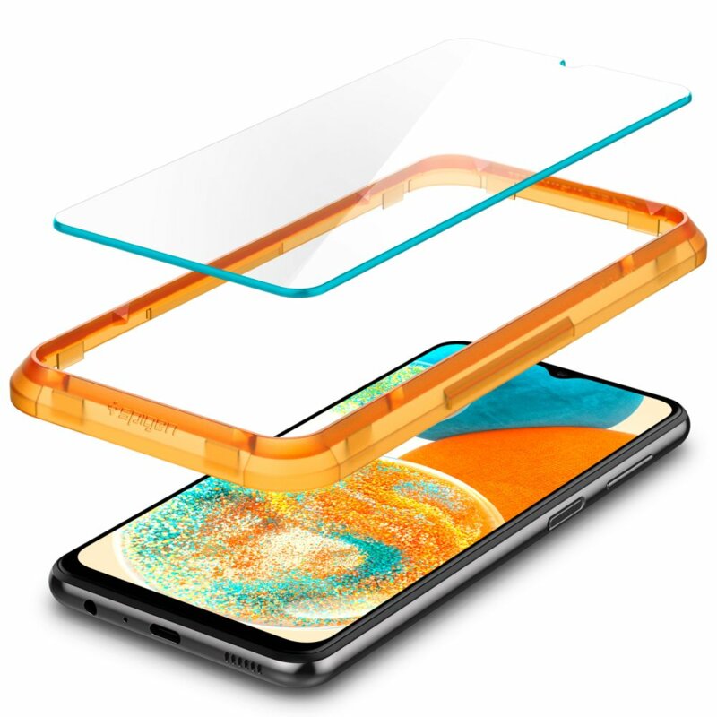 [Pachet 2x] Folie sticla Samsung Galaxy F13 Spigen Glas.tR Align Master, transparenta