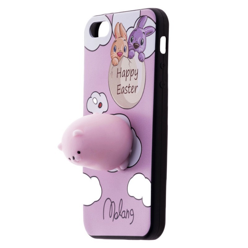 Husa Anti-Stres iPhone SE, 5, 5S 3D Bubble - Easter Bunny