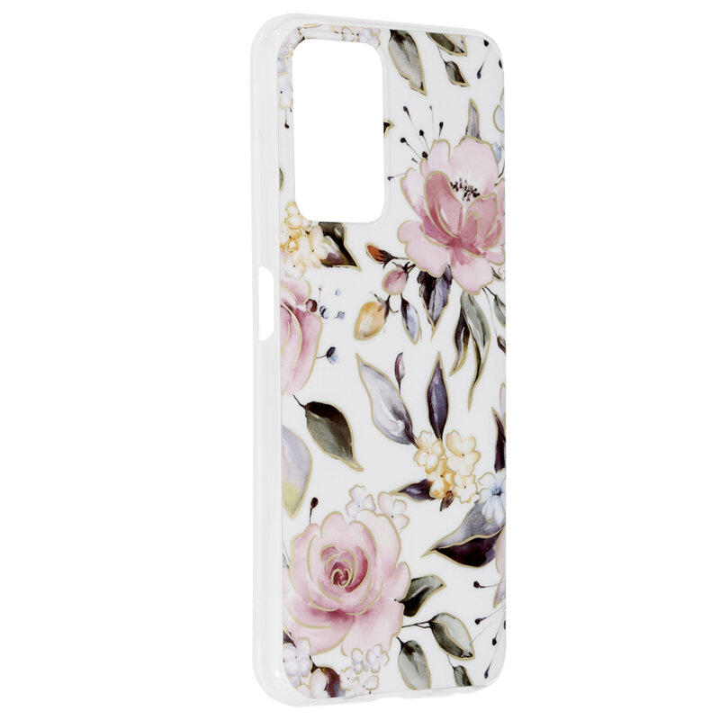Husa Oppo A96 Techsuit Marble, Chloe White