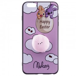 Husa Anti-Stres iPhone 6 Plus, 6s Plus 3D Bubble - Easter Bunny