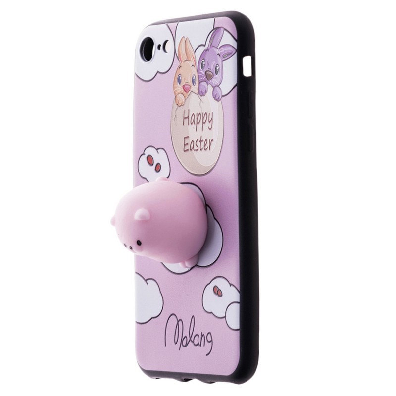 Husa Anti-Stres iPhone 7 3D Bubble - Easter Bunny