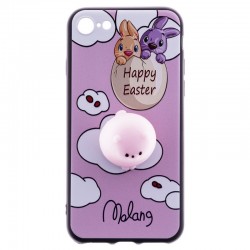 Husa Anti-Stres iPhone 7 3D Bubble - Easter Bunny