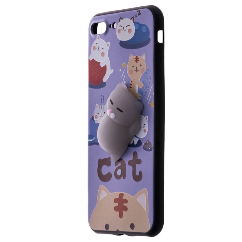 Husa Anti-Stres iPhone 7 Plus 3D Bubble - Cats