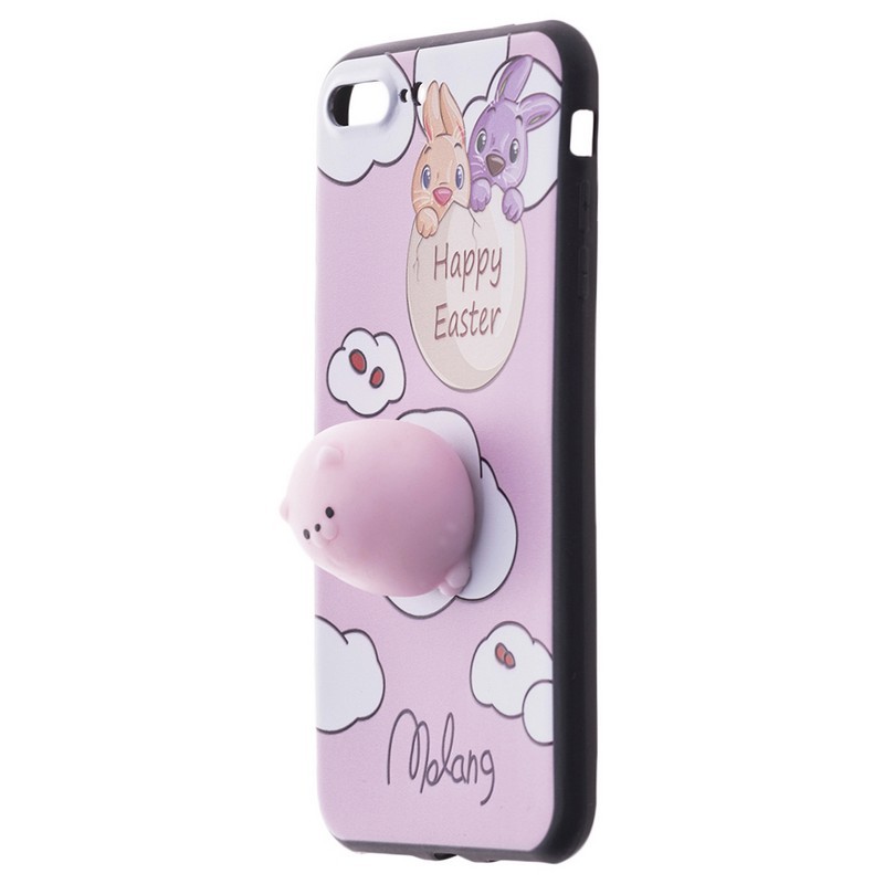 Husa Anti-Stres iPhone 7 Plus 3D Bubble - Easter Bunny