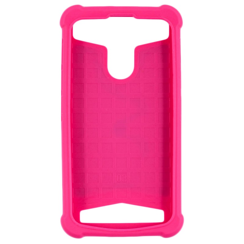 Husa Silicon Universala pentru telefoane intre 5.0 - 5.5 inch - Roz