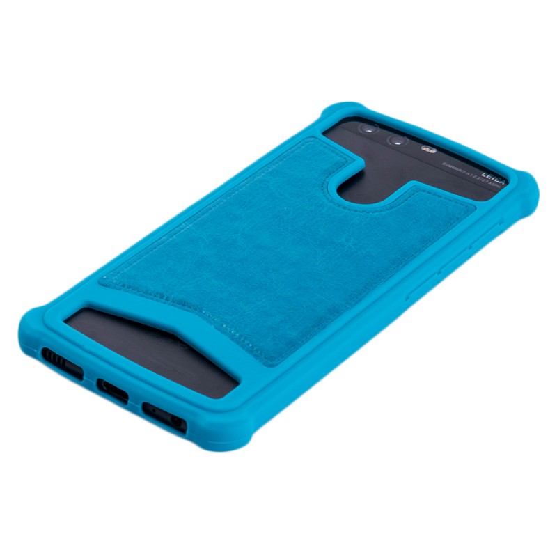 Husa Silicon Universala pentru telefoane intre 5.5 - 6.0 inch - Albastru