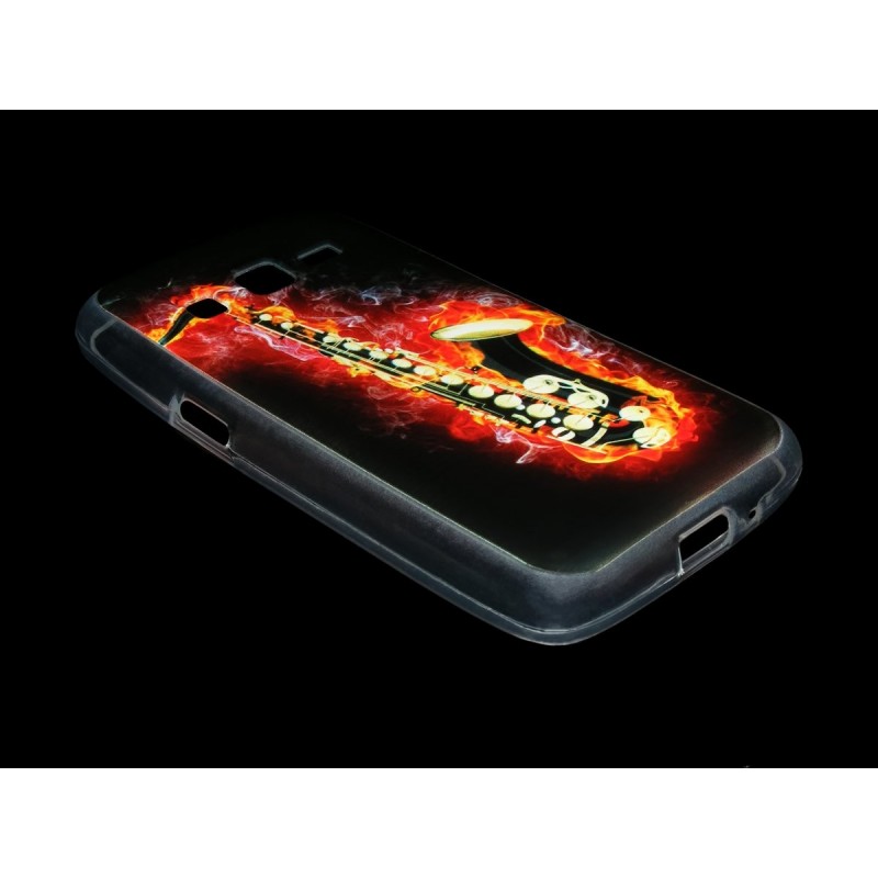 Husa Samsung Galaxy Core 4G G386F Silicon Gel TPU Sax On Fire