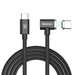Cablu de date USB-C Baseus Magnet Series - Negru