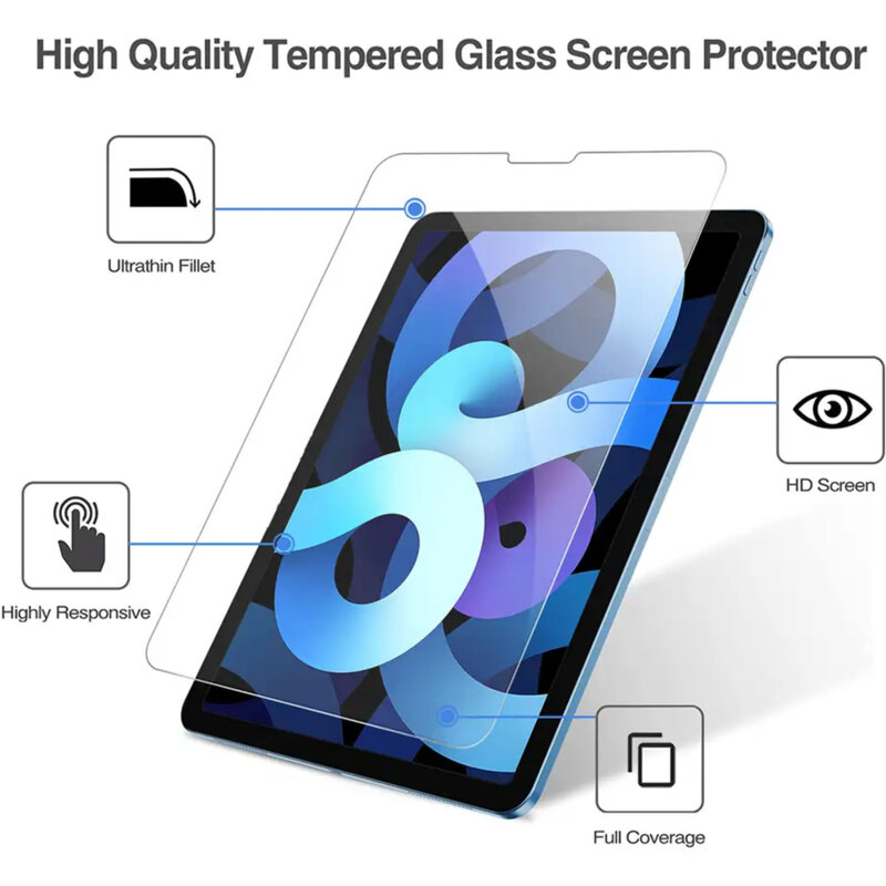 Folie sticla iPad Air 5 (2022) Lito 9H Tempered Glass, transparenta