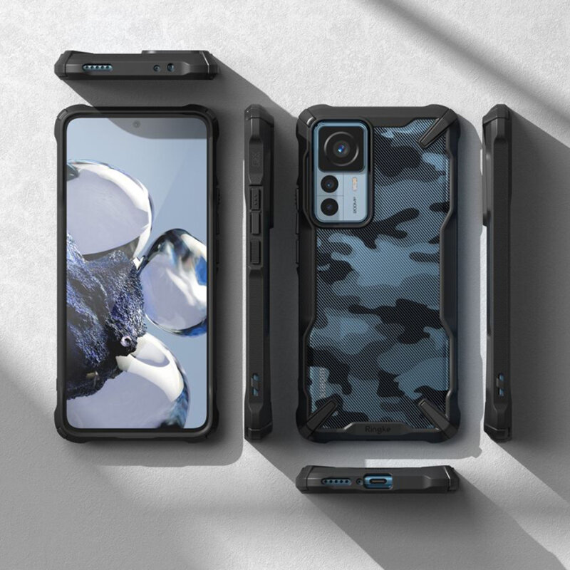 Husa Xiaomi 12T Pro Ringke Fusion X Design, camo black