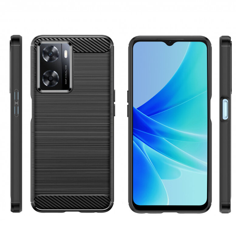 Husa OnePlus Nord N20 SE Techsuit Carbon Silicone, negru