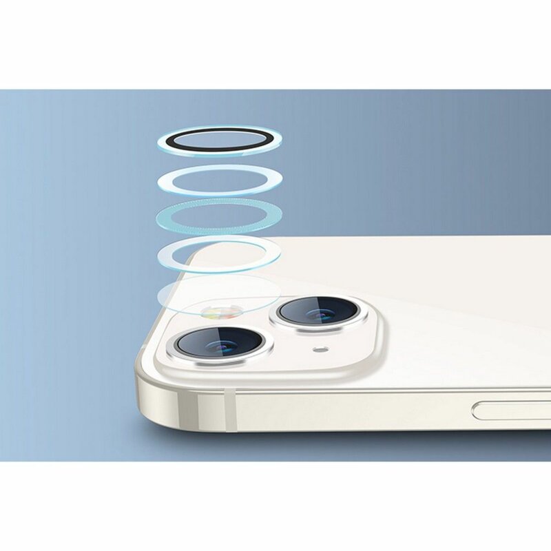 Folie sticla camera iPhone 14 Plus ESR Lens Protector, negru