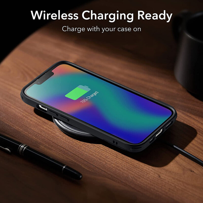 Husa iPhone 13 / iPhone 14 ESR Air Shield Boost Kickstand, negru