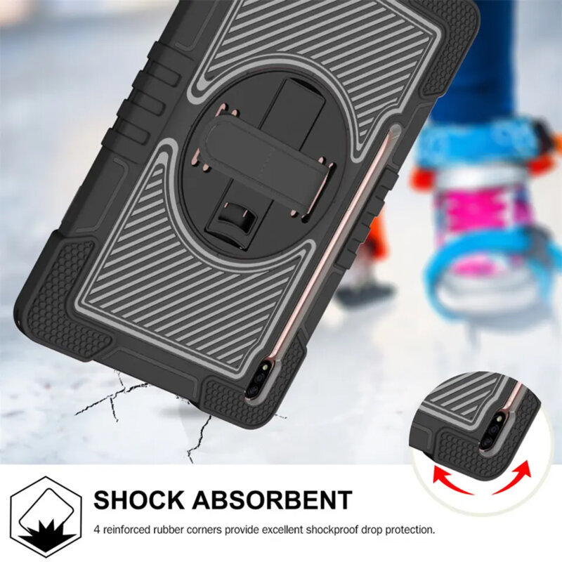 Husa Samsung Galaxy Tab S8 Techsuit StripeShell 360, negru