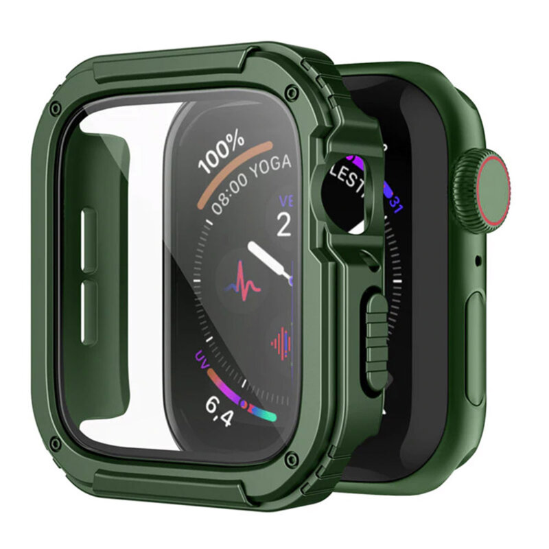 [Pachet 360°] Husa + folie Apple Watch 6 44mm Lito Armor S+, verde