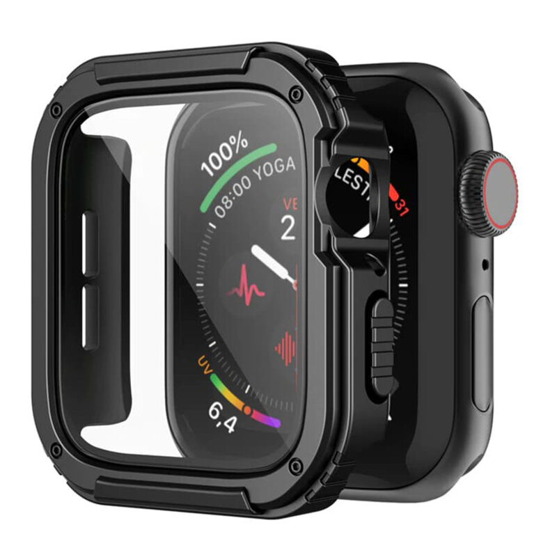 [Pachet 360°] Husa + folie Apple Watch 2 42mm Lito Armor S+, negru
