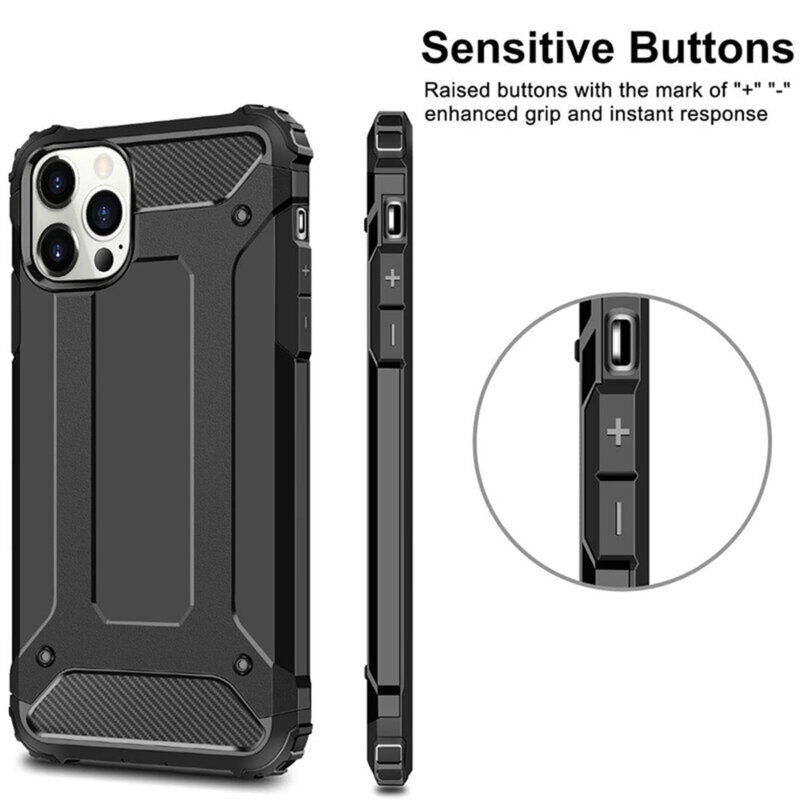 Husa iPhone 14 Pro Max Techsuit Hybrid Armor, negru